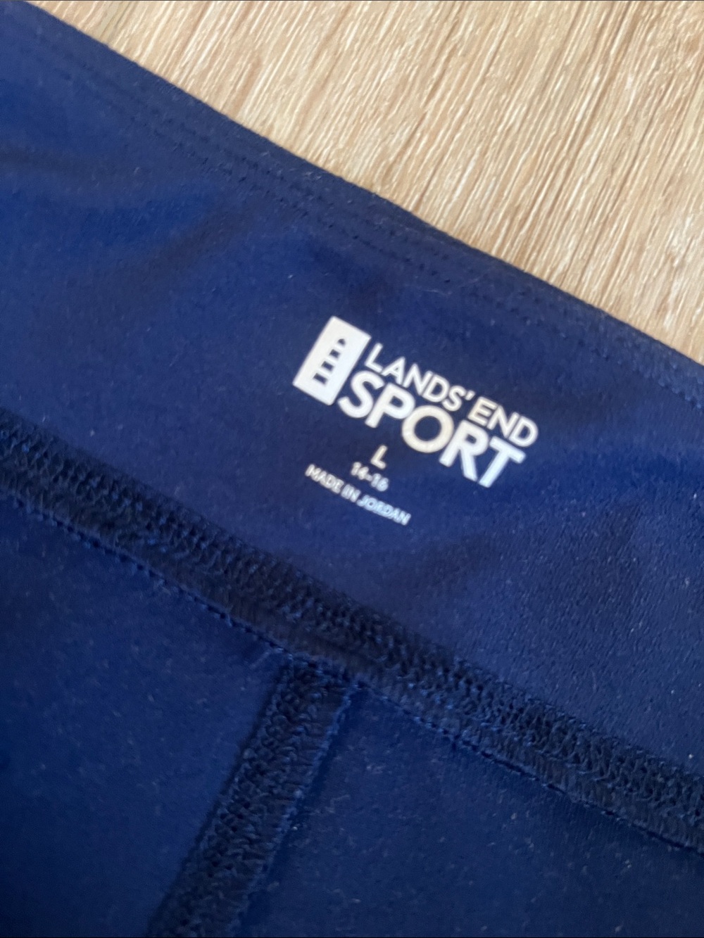 Lands' End Sport - Navy Pull-On Cropped Pants with Pockets, Great Condition! - Picture 4 of 14